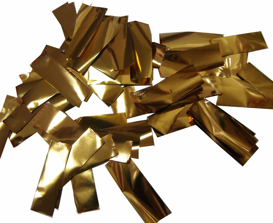 Металлизированное прямоугольное конфетти - золотое